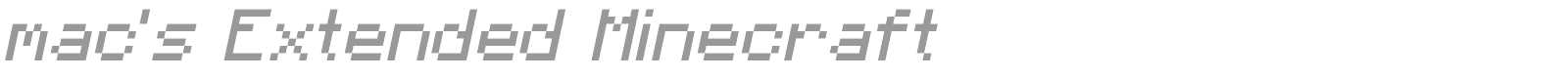 Mac's Minecraft font preview